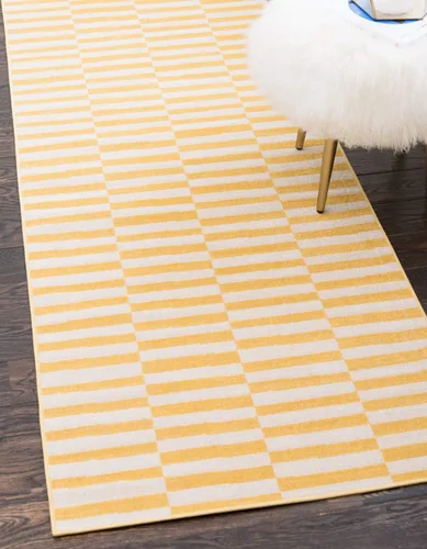 Vista 30 de Unique Loom Williamsburg Collection - Alfombra informal de transición gruesa con rayas alternas (8 pies x 10 pies, rectangular, gris/beige)