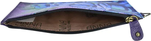 Vista 3 de Cartera Anna by Anuschka organizadora, de cuero auténtico, cinco espacios de tarjetas de crédito, para mujer