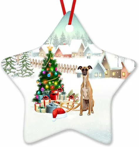 Vista 49 de Prezzy Airedale Terrier - Adorno para decoración de árbol de Navidad, regalos lindos para amantes de los perros, para familiares y amigos, nuevo