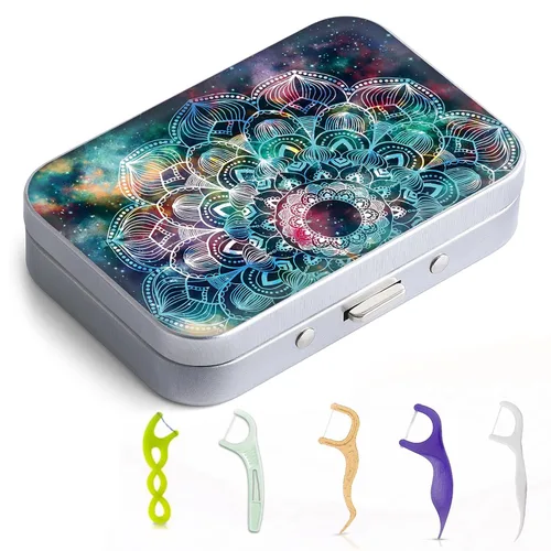 Vista 23 de Caja portátil de hilo dental Gerkia, fácil de almacenar palillos de hilo dental de varios tamaños, dispensador portátil de hilo dental es perfecto