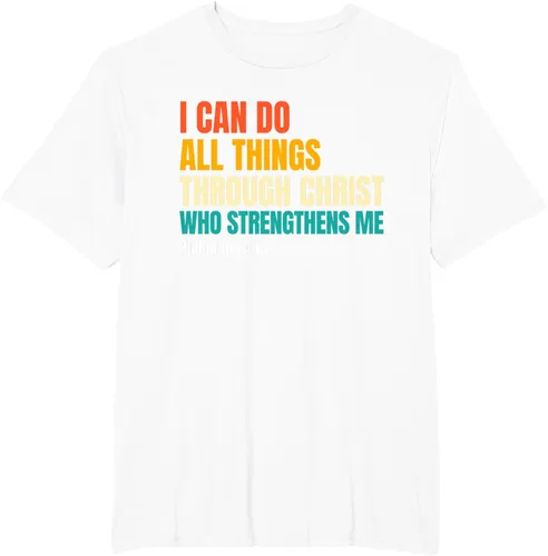 Vista 12 de I Can Do All Things Through Christ Christian Faith Camiseta, Negro, S