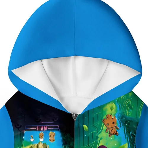 Vista 3 de Didadi Boys Cartoon Costume Hoodie Movie Character Zip-up Jacket Kids Causal Sweatshirt Playwear Birthday Gift for 2-12 Years