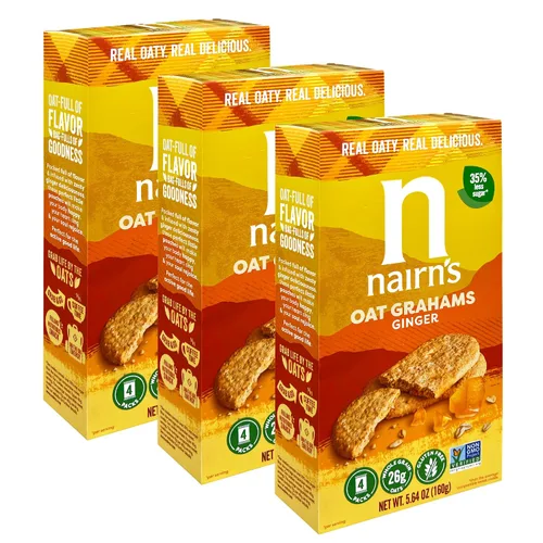 Vista 21 de Nairn's Galletas de desayuno de arándanos y frambuesas sin gluten, 5.64 onzas, aperitivo perfecto para llevar, saludable, sabroso, alto en fibra