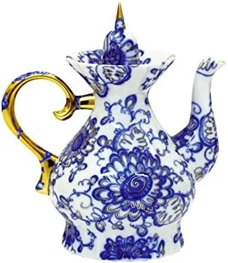 Vista 5 de Lomonosov Imperial - Tetera de porcelana para banquete IRIS, 4 tazas de 29 onzas