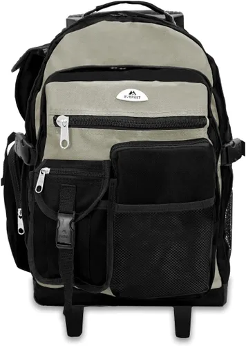 Vista 2 de Everest DeluxeMochila con ruedas., Caqui), 5045WH-KHBK