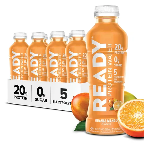 Vista 13 de Ready Protein Water - Agua con 0.53 onzas (15 g) de proteínas de suero de leche, sin azúcar, 12 unidades, 16.9 onzas líquidas cada una.