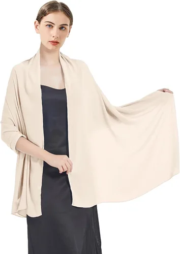 Vista 5 de RonFoxi Chiffon Shawl Wraps Scarves for Formal Evening Party Dress, Bride Bridesmaid Shawl for Wedding