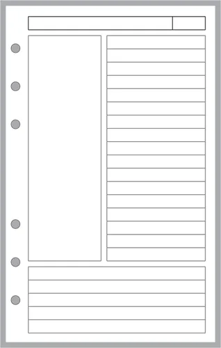Vista 12 de Reposición de papel con cuadrícula de puntos de tamaño compacto (0,10"), dimensionado y perforado para cuadernos Franklin Covey Compact y otros