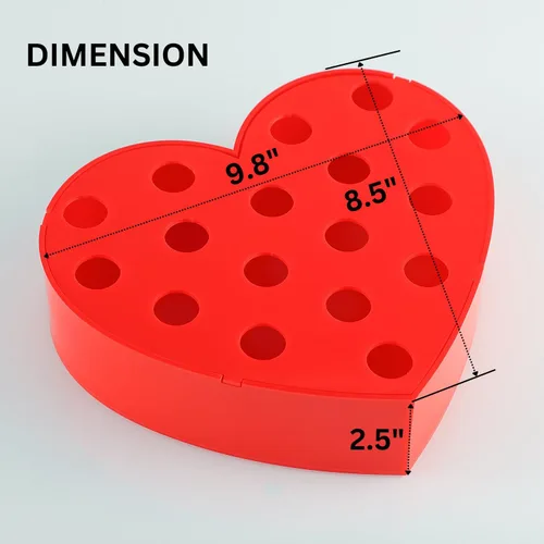 Vista 4 de Florero de corazón, florero acrílico para mesa de comedor, jarrón decorativo para boda, jarrones estéticos para centro de mesa, jarrones de flores