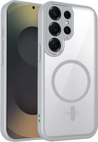 Vista 555 de Funda magnética transparente compatible con Xiaomi 17T, color negro 2 en 1 PC + TPU cubierta de teléfono a prueba de golpes, carcasa protectora