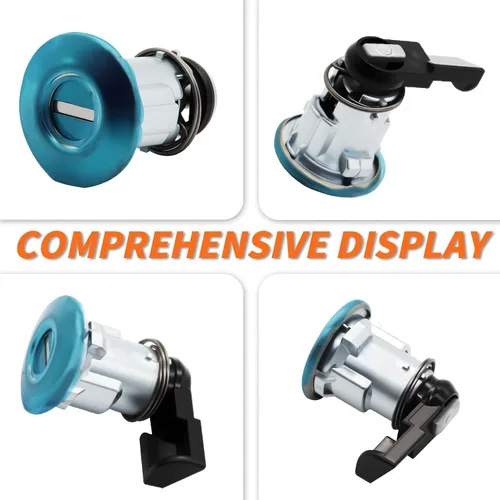 Vista 6 de Cilindro de cerradura de puerta de combustible y llaves compatibles con Tacoma Tundra 1995-2004 69058-35140 69058-26030 69058-34020 Cerradura