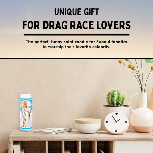 Vista 4 de Drag Queen - Vela votiva de cera de soja hecha a mano sin perfume, regalo único para fanáticos de la cultura pop y amantes del arte, decoración