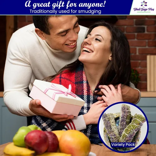 Vista 6 de Kit de manchas de salvia para la limpieza de energía negativa, hogar y creación de la energía de la felicidad, palitos de salvia con romero