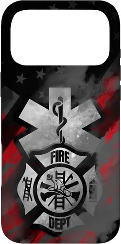 Vista 22 de EMT EMS Firefighter Red Smoke Line USA American Flag Case for iPhone 17