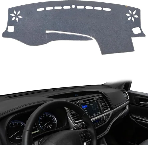 Vista 36 de AUQDD Funda de Cubierta de Tablero Compatible con 2004 2005 2006 2007 2008 2009 2010 Toyota Sienna, Alfombra de Tablero de Franela Negra Negro
