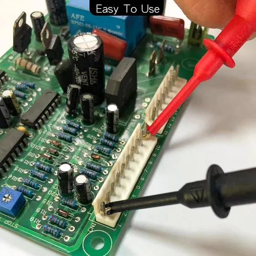 Vista 7 de Clips de ganchos de prueba, kit de cables de prueba de multímetro, mini clip de gancho de prueba para enchufe de 0.079 in sonda de prueba