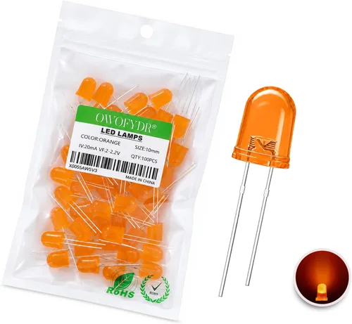 Vista 15 de 100 diodos LED RGB de 0.118 in, cátodo común, orificio pasante