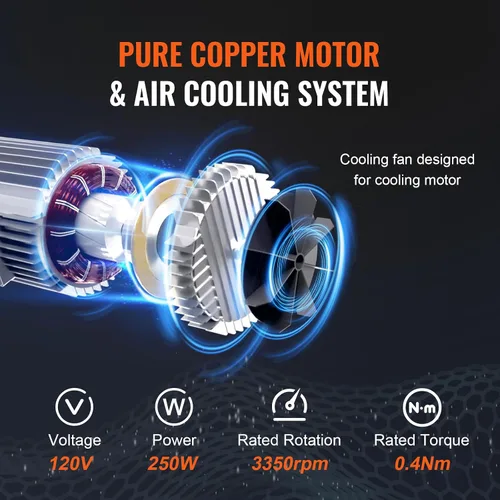 Vista 5 de VEVOR Polipasto eléctrico de cadena, capacidad de carga de 330 libras, altura de elevación de 10 pies, velocidad de 10 pies/min, 120 V, grúa