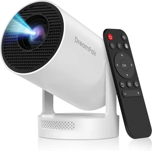 Vista 10 de 【Compatible con Netflix y Native 1080P】Mini proyector con WiFi y Bluetooth, proyector portátil 350ANSI, enfoque automático y Keystone, proyector