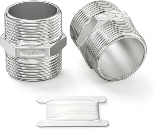 Vista 14 de TAISHER 10 pezones hexagonales 316L, montaje de tubería 3/8 "macho NPT