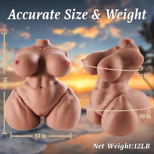 Vista 3 de Muñeca sexual de tamaño real de 12 libras, masturbador masculino, juguete sexual para adultos con vagina de bolsillo realista, canales anales