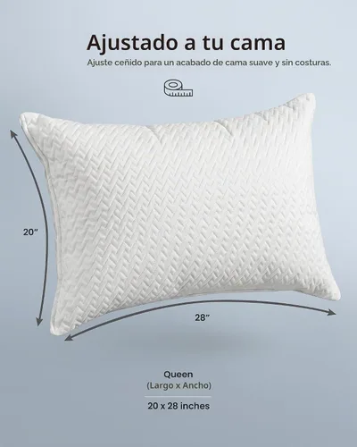 Vista 2 de Utopia Bedding Protectores de almohada impermeables de tela 3D Airsoft de alta calidad con cremallera, tamaño Queen (paquete de 2), fundas de Blanco