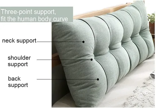 Vista 3 de Almohada de lectura para cabecero rectangular duradera para cabecero y respaldo, almohada de apoyo de posicionamiento para sofá cama, cabecero