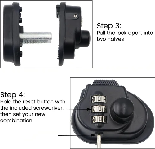 Vista 5 de RioRand Upgraded 3-Digit Combination Trigger Lock Resettable Gun Lock Firearm Safety Lock Compatible with Pistols Handguns Rifles Shotguns