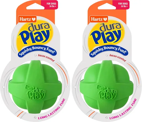 Vista 18 de Hartz DuraPlay - Juguetes perfumados para perros con aroma a tocino, tamaño pequeño (varios colores)