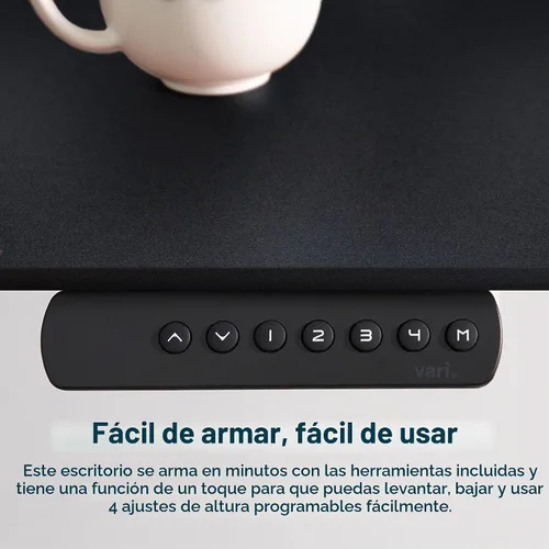 Vista 7 de Vari Classic - Escritorio eléctrico de pie VariDesk ajustable en altura para sentarse/para estar de pie - Escritorio de bipedestación con dos Parte