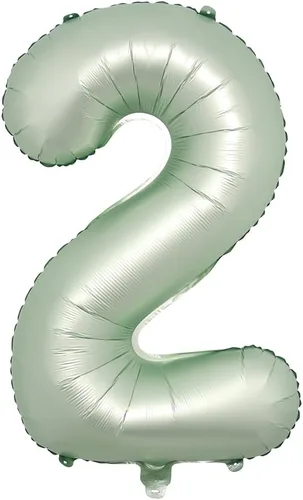 Vista 9 de Globos de papel de aluminio de 32 pulgadas de color verde oliva de 0, 1, 2, 3, 4, 5, 6, 7, 8, 9, globos de color verde helio, suministros de 32