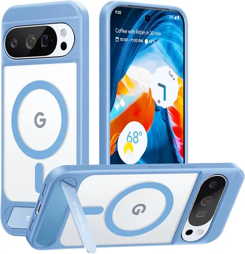Vista 8 de TORRAS Funda magnética y soporte para Google Pixel 8 Pro, compatible con MagSafe, protección contra caídas de grado militar de 12 pies, ajuste