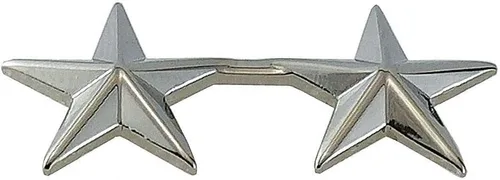 Vista 4 de Hero's Pride 2 Star Rank Insignia, Five-Pointed Star Pin, 2 Posts and Clutch Backs, Pack of 2 Acabado negro