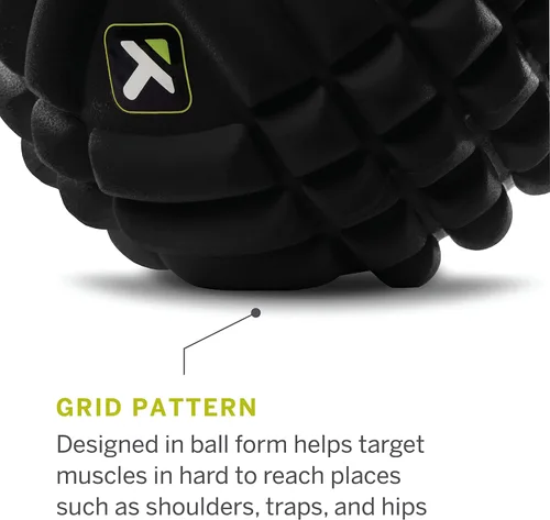 Vista 5 de TRIGGERPOINT Performance Grid X - Pelota de masaje para masaje de tejido profundo y recuperación de ejercicios, color negro