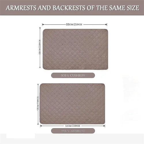 Vista 2 de Funda para reposabrazos de sofá, protector de sofá para funda de brazo de silla reclinable, funda de sofá para perros para asiento de sillón, funda