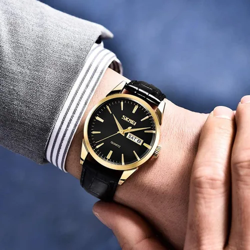 Vista 6 de SKMEI Par de relojes para parejas, hombres y mujeres, para él y para ella, juego de relojes para esposo, esposa, San Valentín, reloj de pulsera a