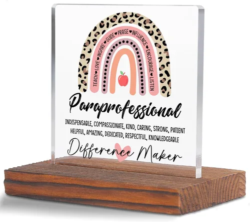 Vista 26 de Letrero decorativo de escritorio transparente para después de la escuela, regalo de agradecimiento para mujeres y hombres, regalos de agradecimiento