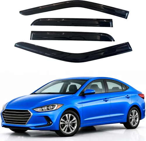Vista 305 de Visera de ventana IG para Ford Focus Sedán y Hatchback 2012-2018, Protector de ventana lateral para lluvia y viento estilo Mugen, extra duradero