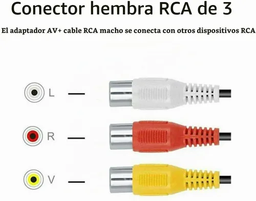 Vista 3 de Cable adaptador de componente AV de video de repuesto para TCL TV, adaptador de entrada AV de 3 RCA a 3.5 mm