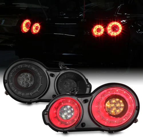 Vista 9 de AKKON - Compatible con 2009-2017 GTR GT-R R35 Sport Coupé 2 puertas LED negras luces traseras conductor+pasajero con freno de estacionamiento