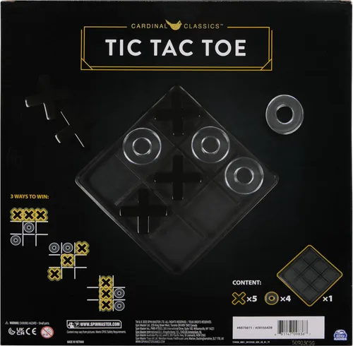Vista 7 de Spin Master Games, Cardinal Classics Tic Tac Toe, juego de mesa clásico, decoración moderna de mesa auxiliar, 2 jugadores, para edades de 5 años