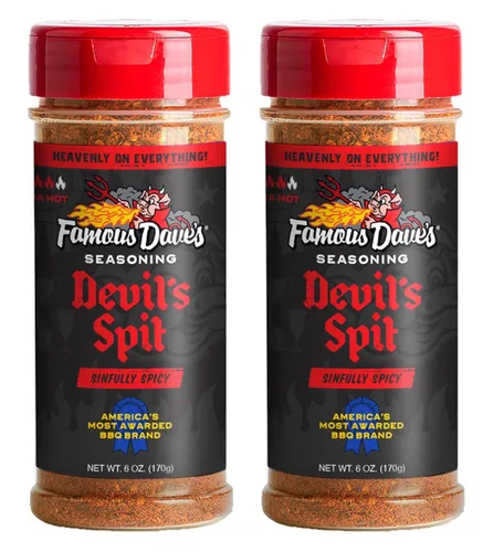Vista 9 de Famous Dave's - 1 unidad, condimento Devil's Spit (6 onzas) Famous Dave's Devil's Spit Seasoning ofrece el calor audaz y el sabor intenso que