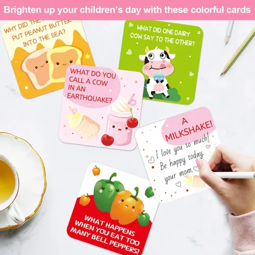 Vista 5 de Fancy Land 60 fiambreras para niños, lindas notas motivacionales e inspiradoras para la lonchera de niños y niñas