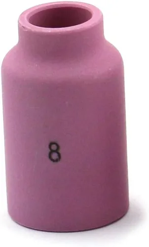 Vista 2 de WeldingCity Paquete de 10 vasos de cerámica con lente de gas de alúmina 54N14 (#8, 1/2") para soplete de soldadura TIG Serie 17, 18 y 26