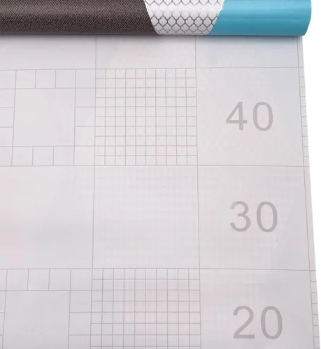 Vista 4 de Yifel y Revestimiento de estante de estilo nórdico con patrón triangular de PVC para cajón, cubierta de papel para el hogar, laptop, computadora