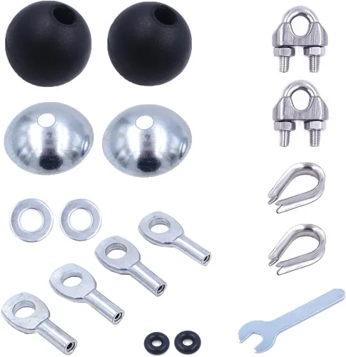 Vista 5 de Accesorios para máquina de gimnasio J Bryant para cable de 5mm/6mm, componentes de interfaz de parada de bola, cable de cuerda de alambre