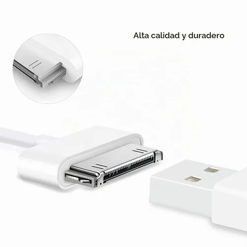 Vista 4 de Pocxwa Cable cargador USB compatible con iPad antiguo 1, 2, 3, iPod Classic