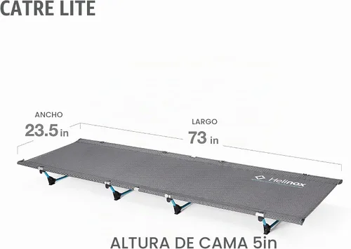 Vista 5 de Helinox Lite Cuna Ultra-Ligera, Cuna de Camping Portátil, Compacta, Plegable, para Mochileros, Cama de Camping Plegable Negro