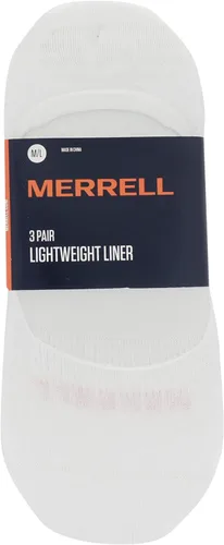 Vista 3 de Merrell Calcetines ligeros unisex para adultos, para hombres y mujeres, paquete de 3 pares, soporte de arco y agarre de talón, Blanco