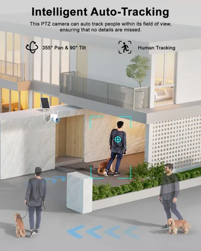 Vista 6 de cámara de seguridad solar celular 4G LTE inalámbrica al aire libre